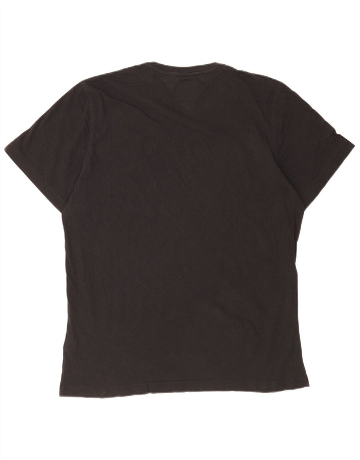 Tommy Hilfiger Mens T-Shirt Top Large Black Cotton