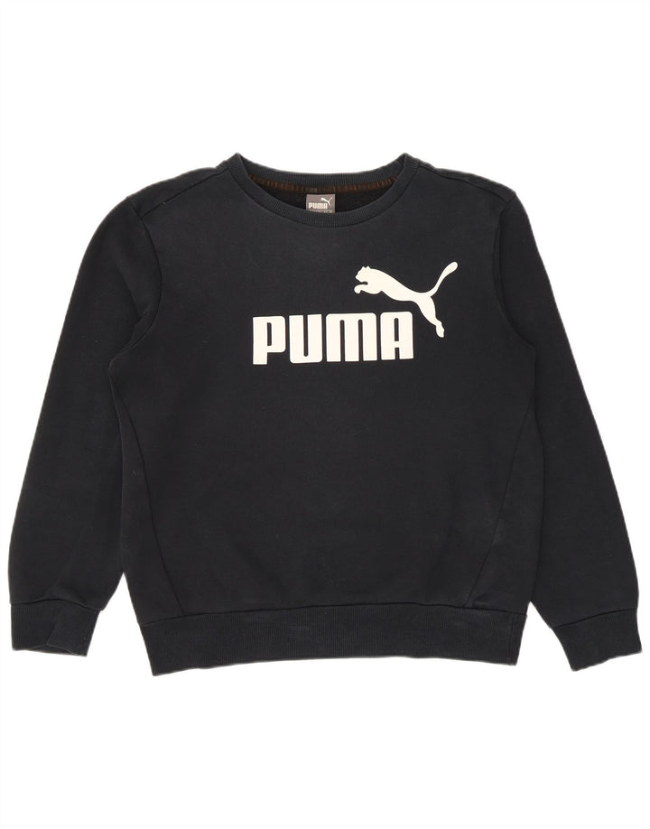 Puma Mens Graphic Sweatshirt Jumper Small Black Cotton