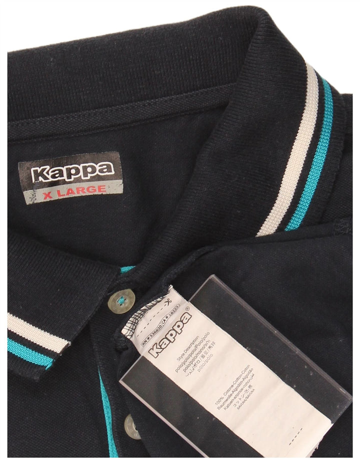 KAPPA Mens Polo Shirt XL Navy Blue Cotton