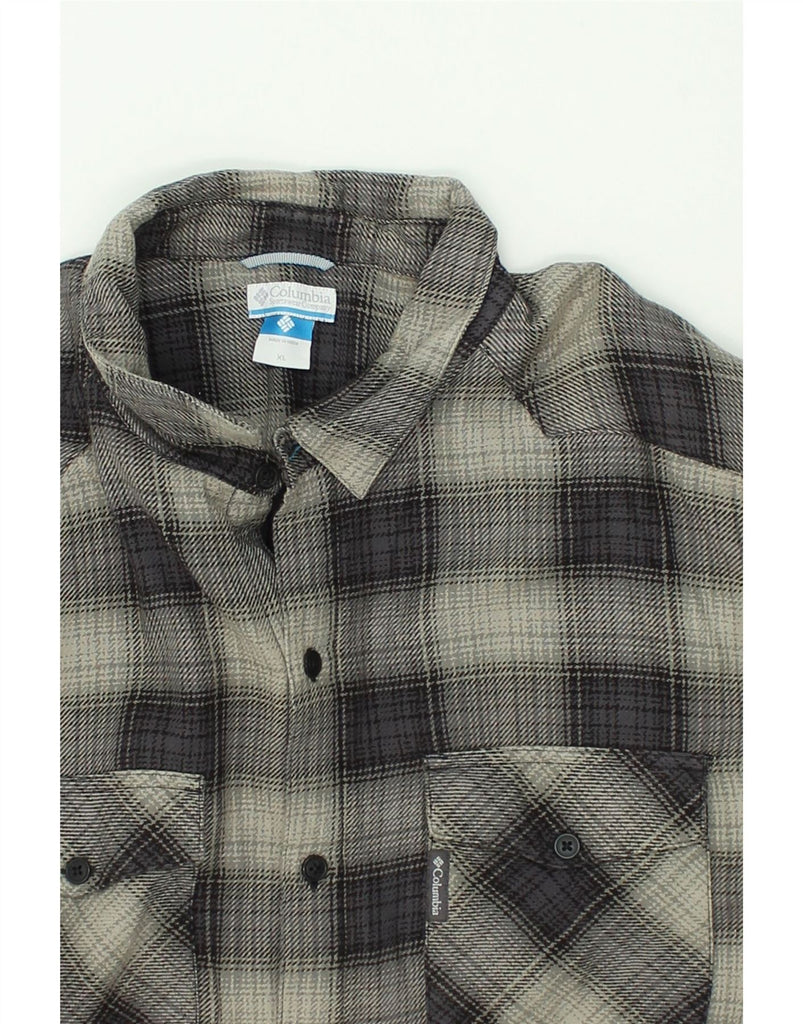COLUMBIA Mens Overshirt Shirt XL Grey Check Cotton | Vintage Columbia | Thrift | Second-Hand Columbia | Used Clothing | Messina Hembry 