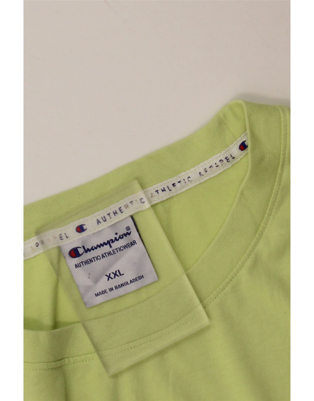 CHAMPION Mens Graphic T-Shirt Top 2XL Green Cotton