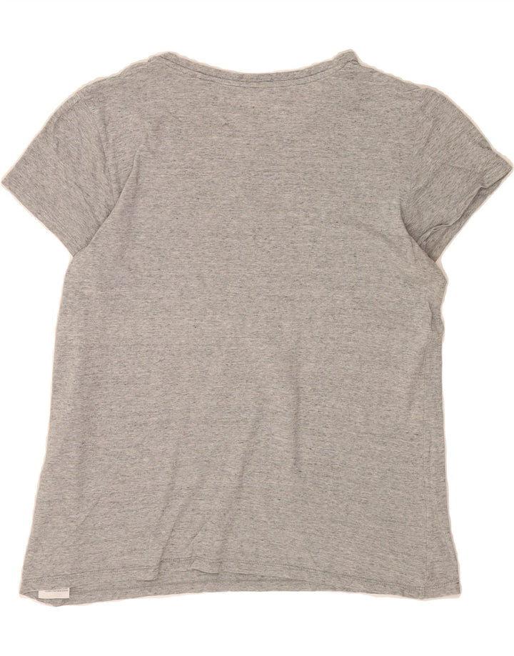 LEVI'S Womens T-Shirt Top UK 14 Large Grey Flecked Cotton Vintage Levi's and Second-Hand Levi's from Messina Hembry 