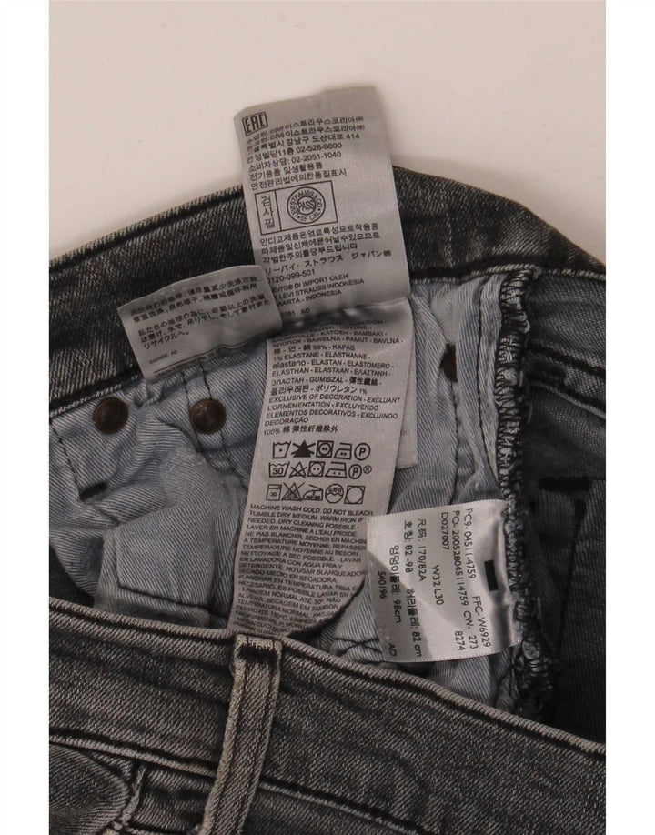 Levi's Mens 511 Slim Jeans W32 L30 Grey Cotton