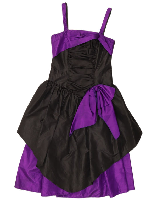 JOHN & PILL Womens Sleeveless Peplum Dress UK 8 Small Black Colourblock