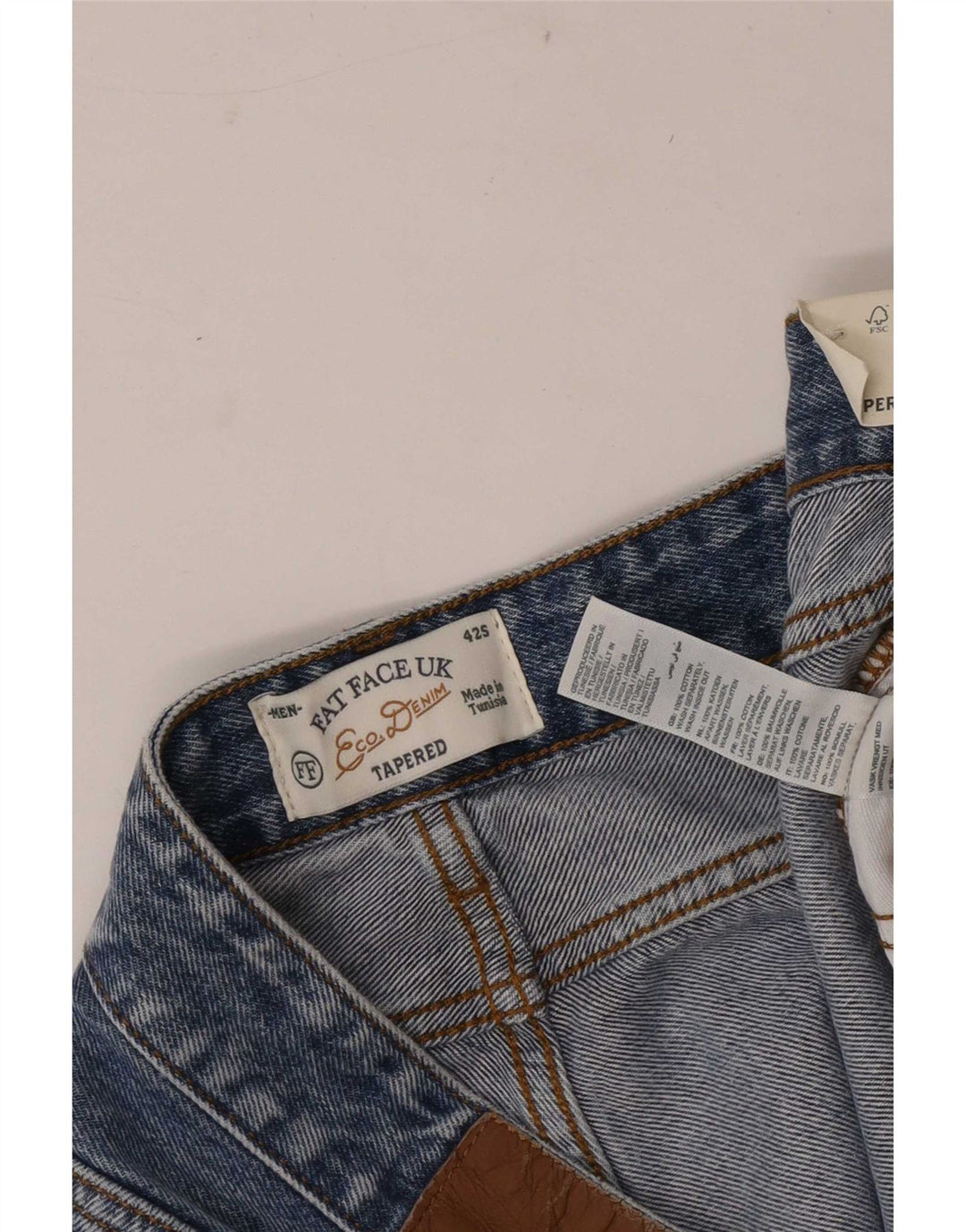 Fat Face Mens Tapered Jeans W42 L29 Blue Cotton