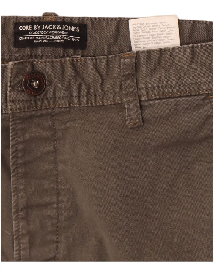 Jack & Jones Mens Chino Shorts W34 Large Green Cotton