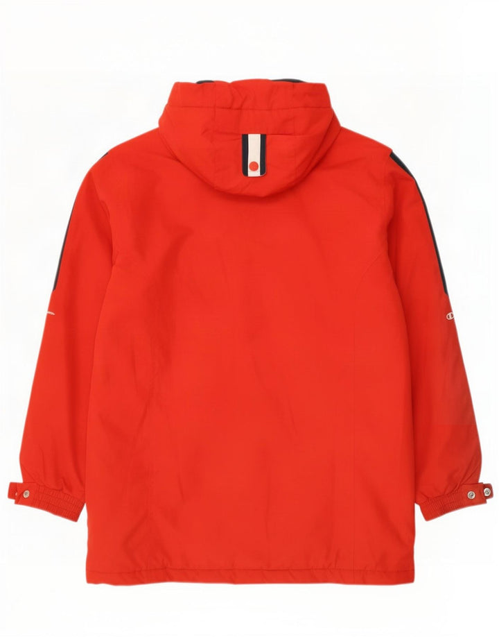 Champion Boys Hooded Windbreaker Jacket 13-14 Years XL Red Polyester
