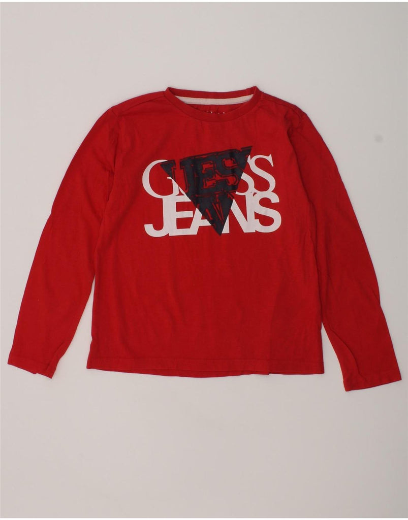 GUESS Boys Graphic Top Long Sleeve 4-5 Years Red Cotton | Vintage Guess | Thrift | Second-Hand Guess | Used Clothing | Messina Hembry 