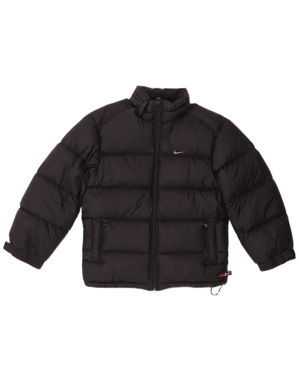 Nike Boys Hooded Padded Jacket 11-12 Years Medium Navy Blue Nylon