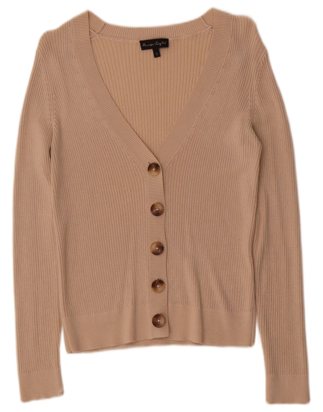 Phase Eight Womens Cardigan Sweater UK 8 Small Beige Viscose