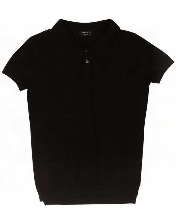 Zara Mens Polo Shirt Medium Black