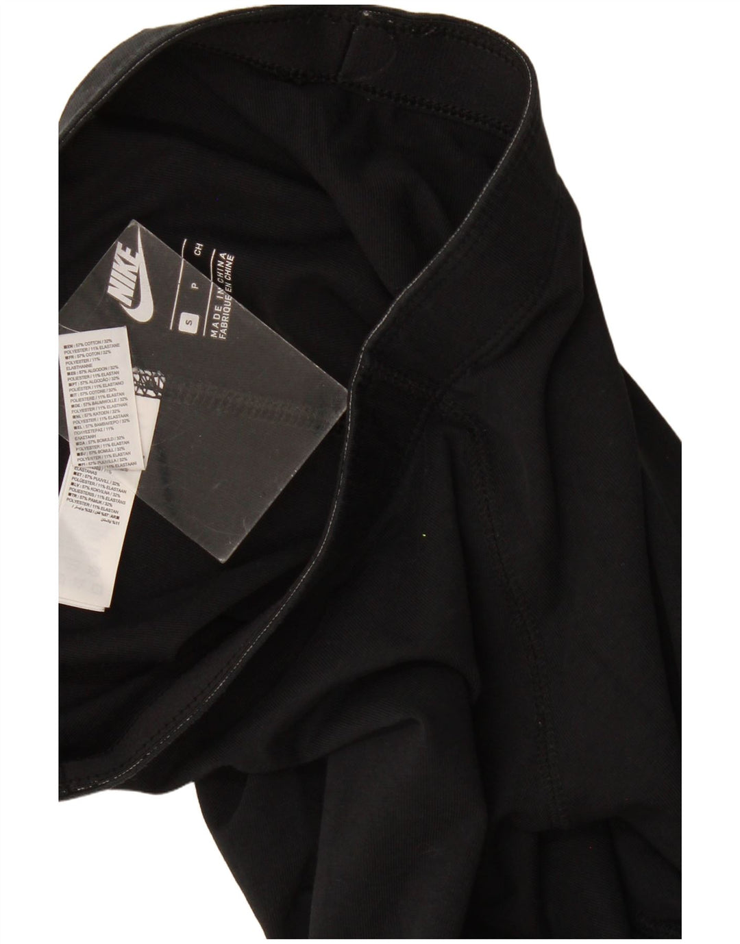 Nike Womens Graphic Leggings UK 8 Small Black Cotton