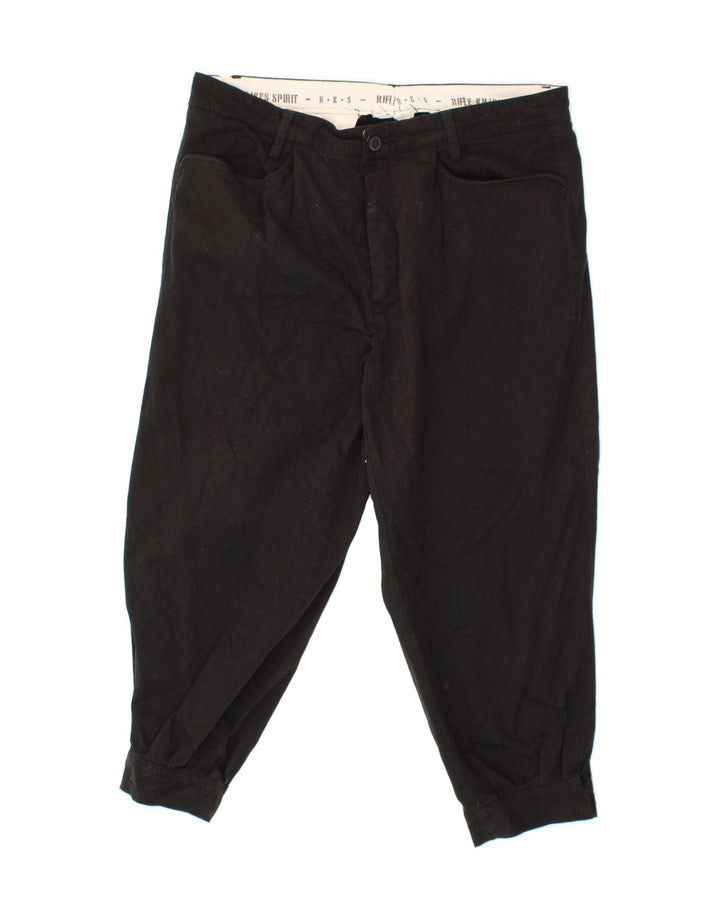 RIFLE Womens Joggers Capri Trousers W35 L22 Black Cotton Vintage Rifle and Second-Hand Rifle from Messina Hembry 