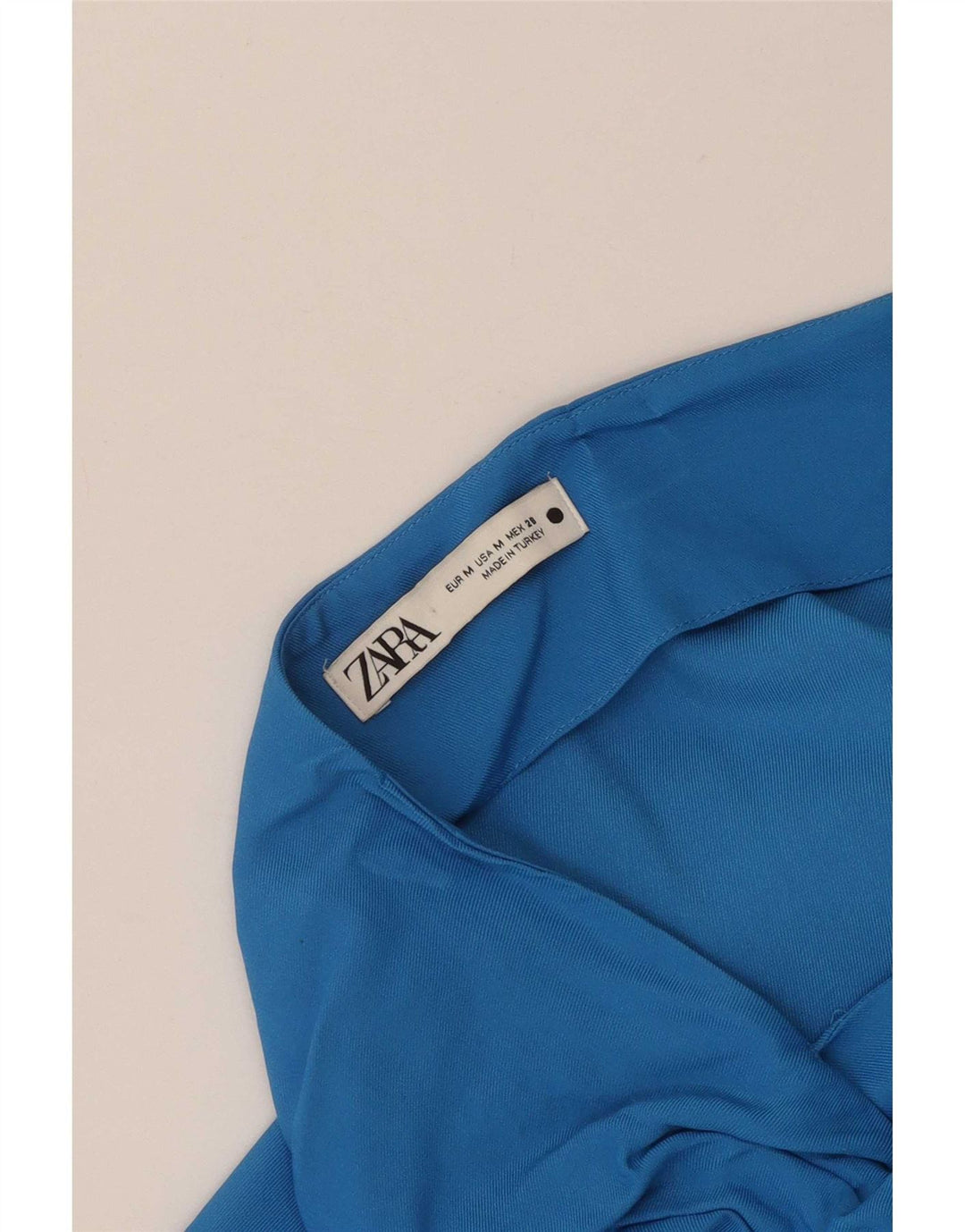 Zara Womens Midi Straight Skirt Medium W30 Blue