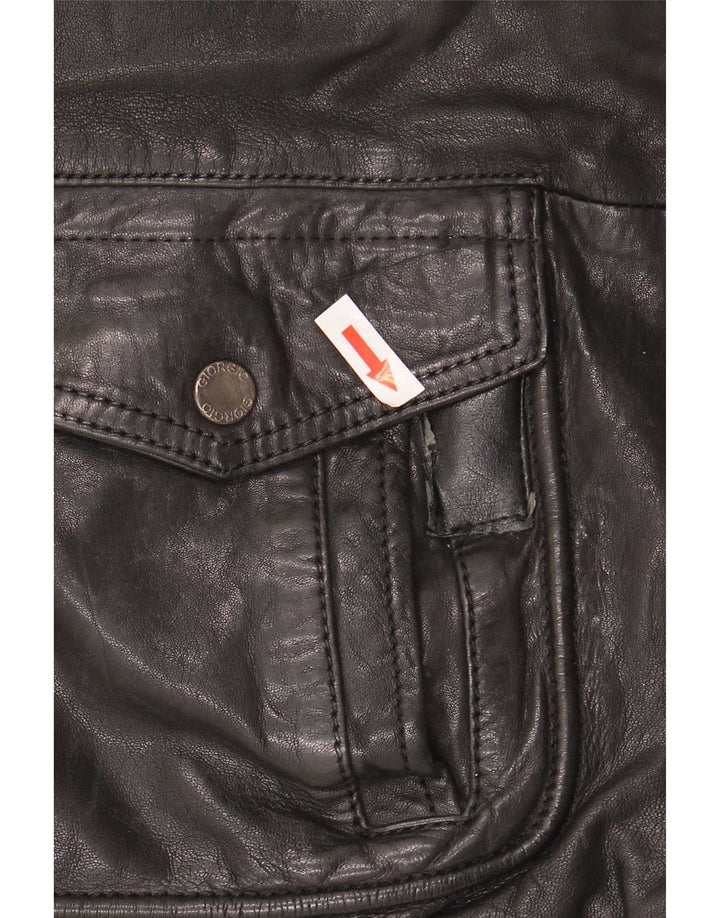 Vintage Mens Military Bomber Jacket UK 40 Large Black