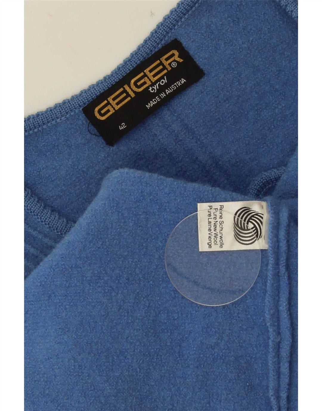 Geiger Womens Crop Waistcoat EU 42 Large Blue New Wool