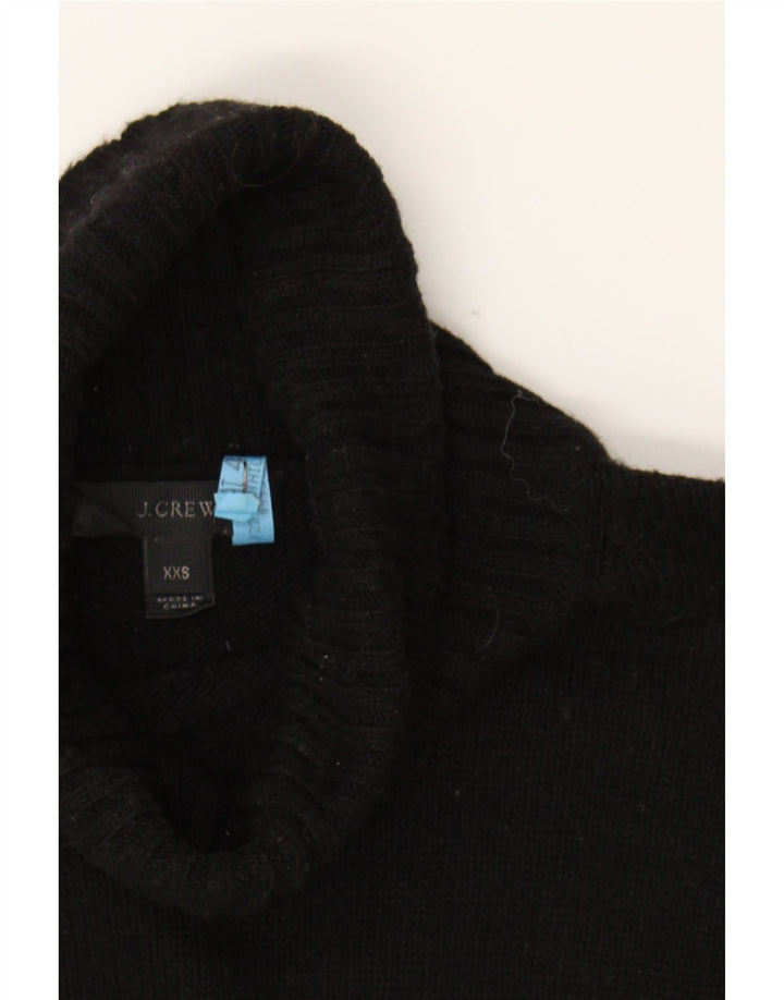 J. CREW Womens Oversized Roll Neck Jumper Sweater UK 2 2XS Black Wool Vintage J. Crew and Second-Hand J. Crew from Messina Hembry 