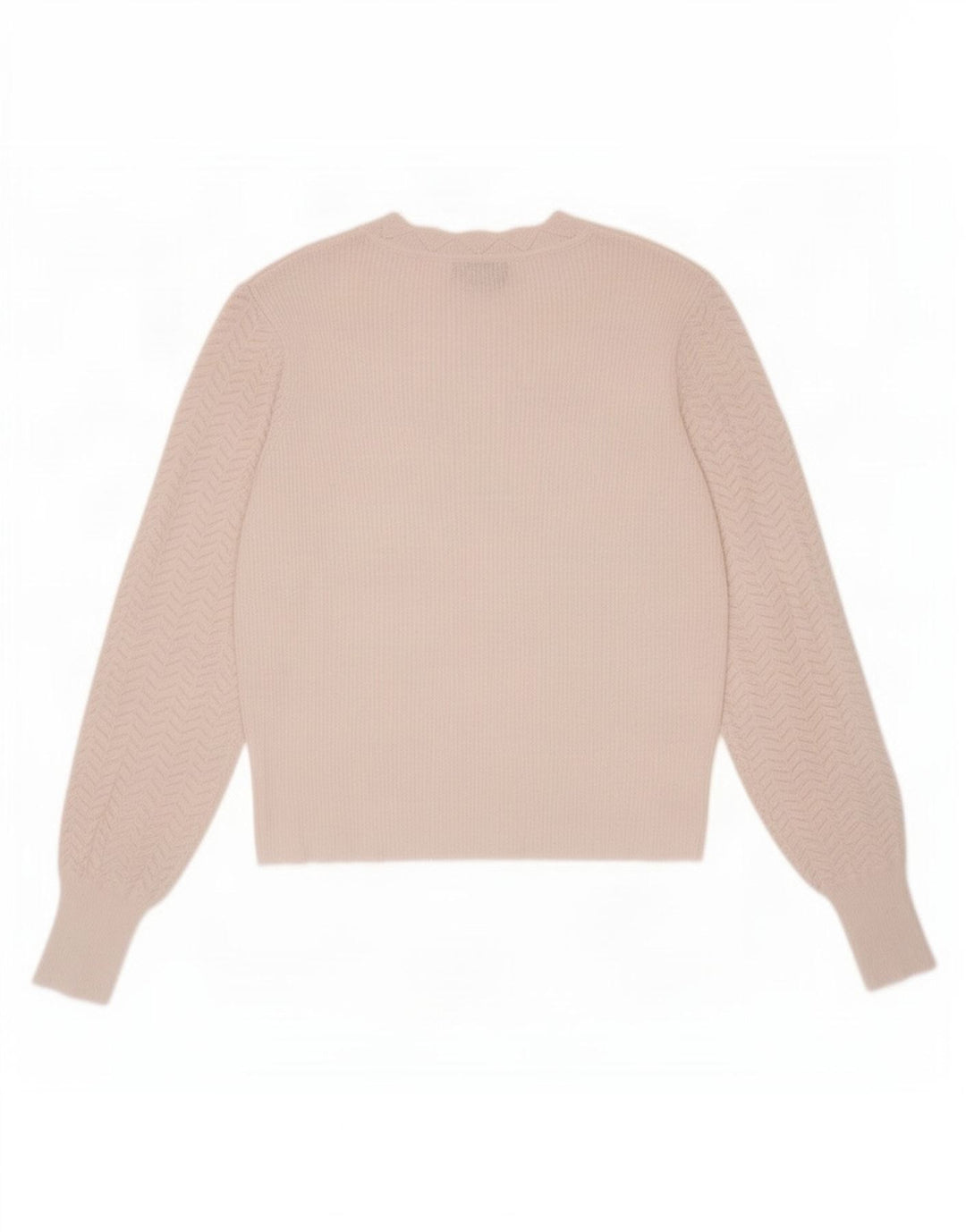 Oasis Womens Crew Neck Jumper Sweater UK 12 Medium White Polyester