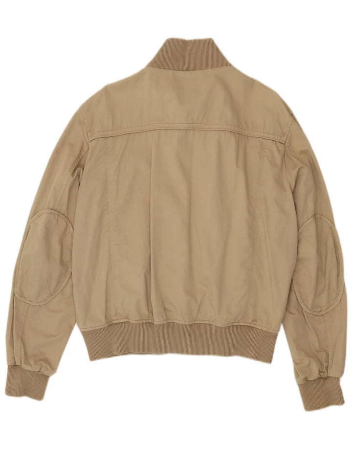Best Company Mens Bomber Jacket UK 40 Large Beige Cotton