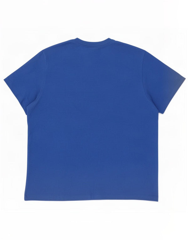 Nike Mens Dri Fit Graphic T-Shirt Top 2XL Blue Polyester
