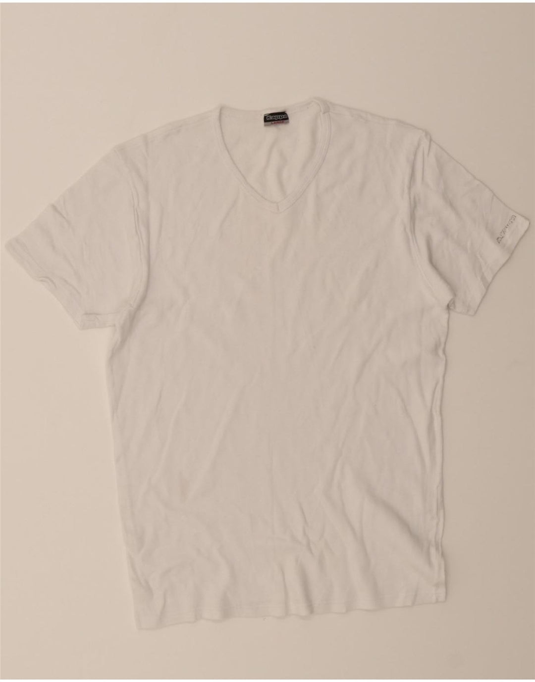 KAPPA Womens T-Shirt Top UK 16 Large White Vintage Kappa and Second-Hand Kappa from Messina Hembry 