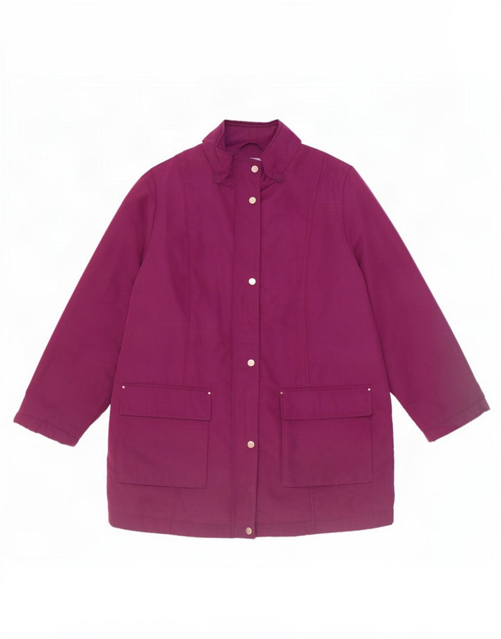 Marks & Spencer Womens Windbreaker Jacket UK 16 Large Purple Polyester