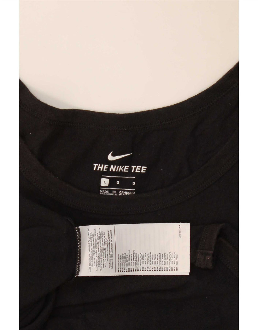 Nike Mens Vest Top Large Black Cotton