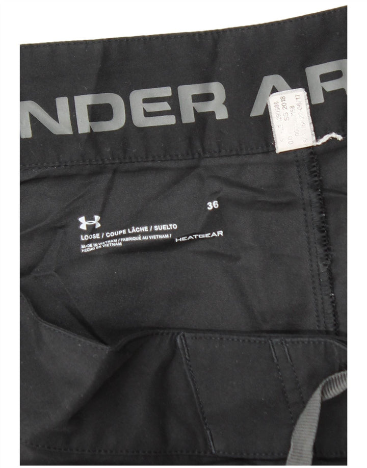 UNDER ARMOUR Mens Heat Gear Loose Fit Swimming Shorts Large  Black