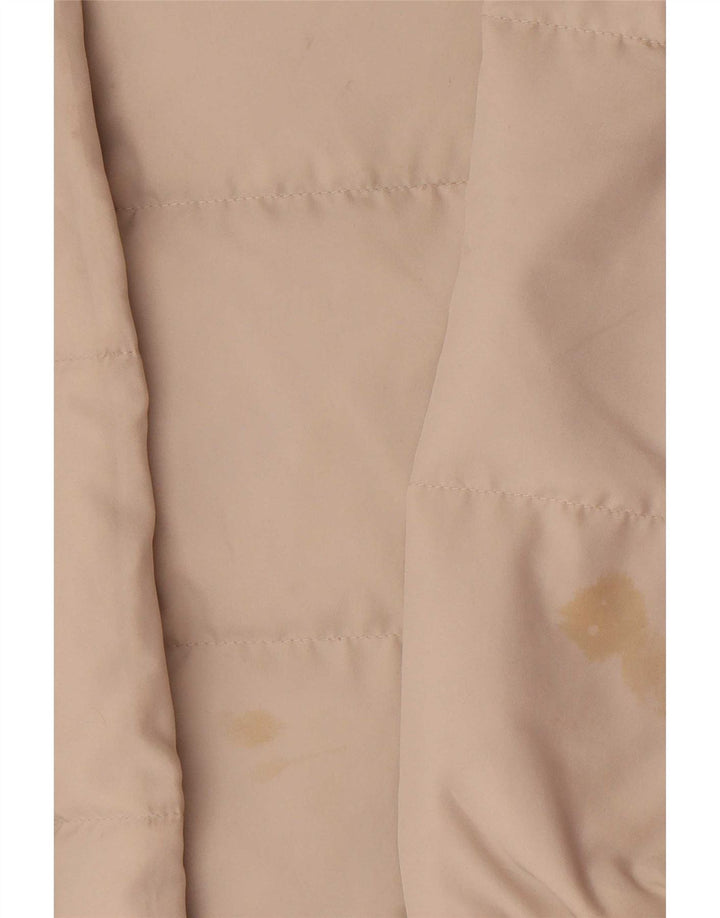 Ellesse Womens Oversized Padded Coat UK 14 Medium Beige Polyester