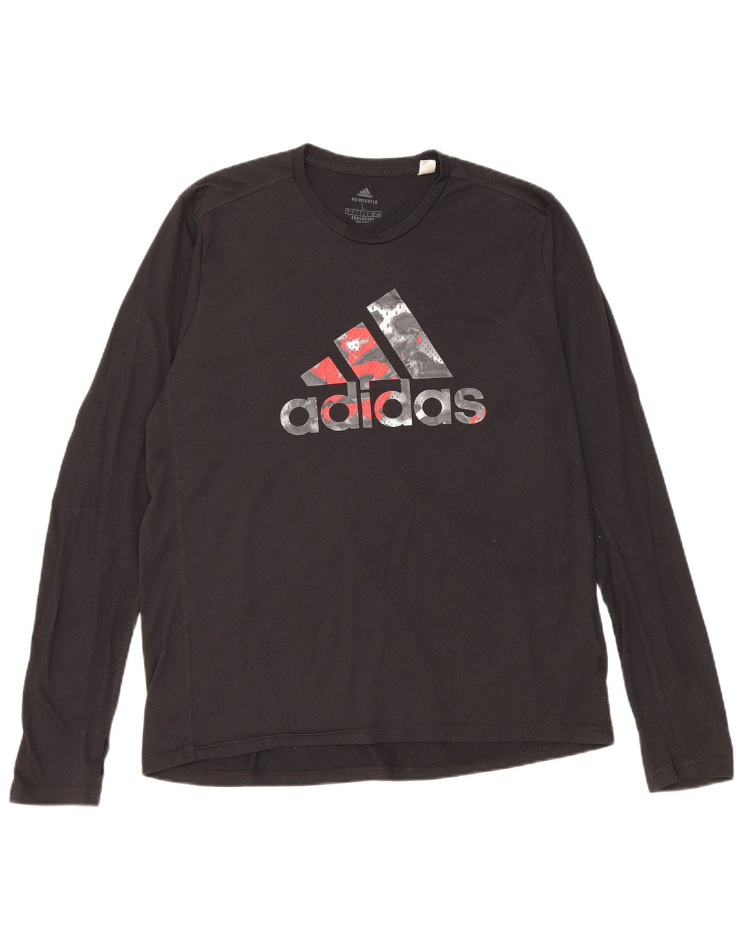 Adidas Mens Aeroready Graphic Top Long Sleeve Large Black Polyester