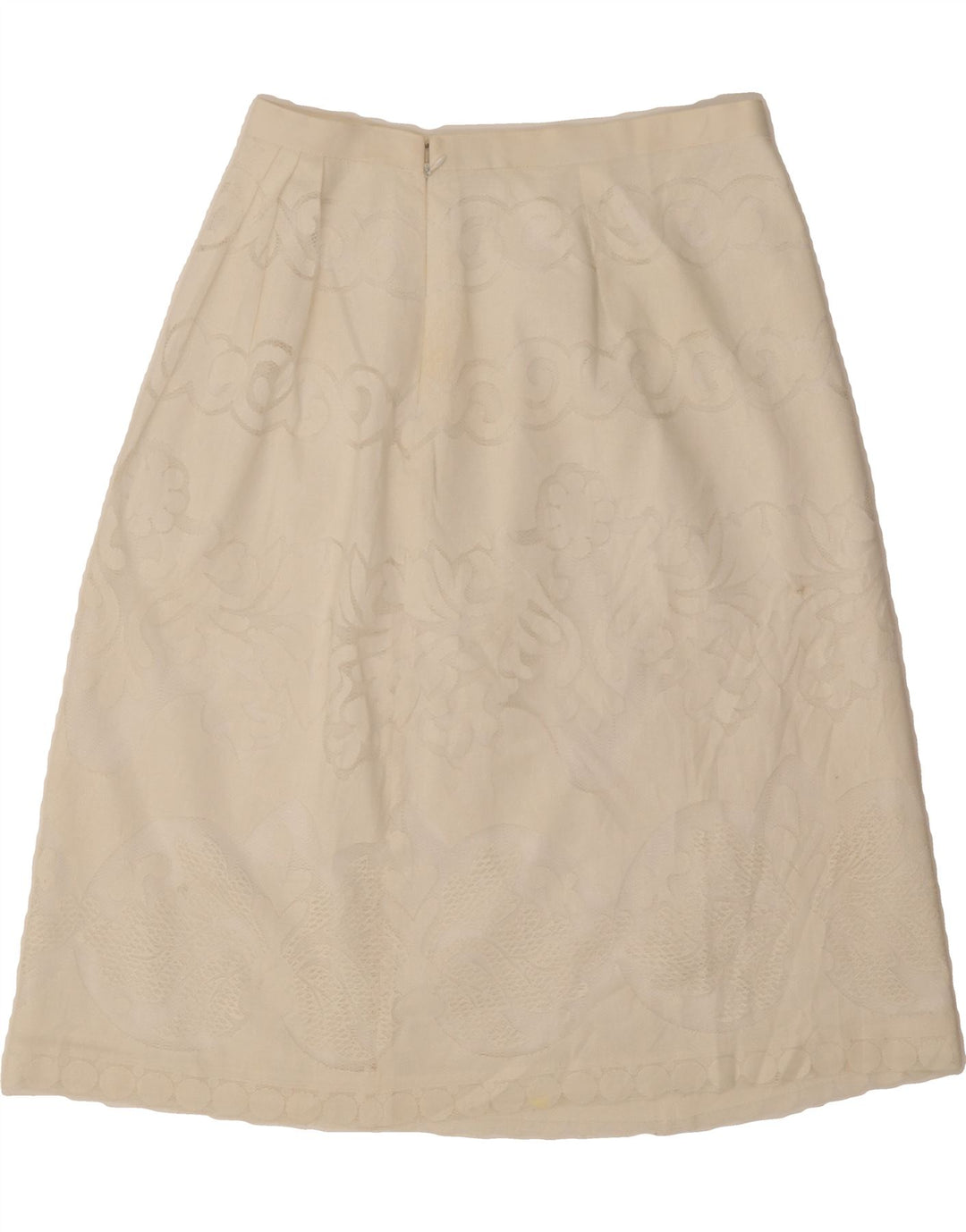 J. CREW Womens A-Line Skirt US 8 Medium W30  White Floral Cotton Vintage J. Crew and Second-Hand J. Crew from Messina Hembry 