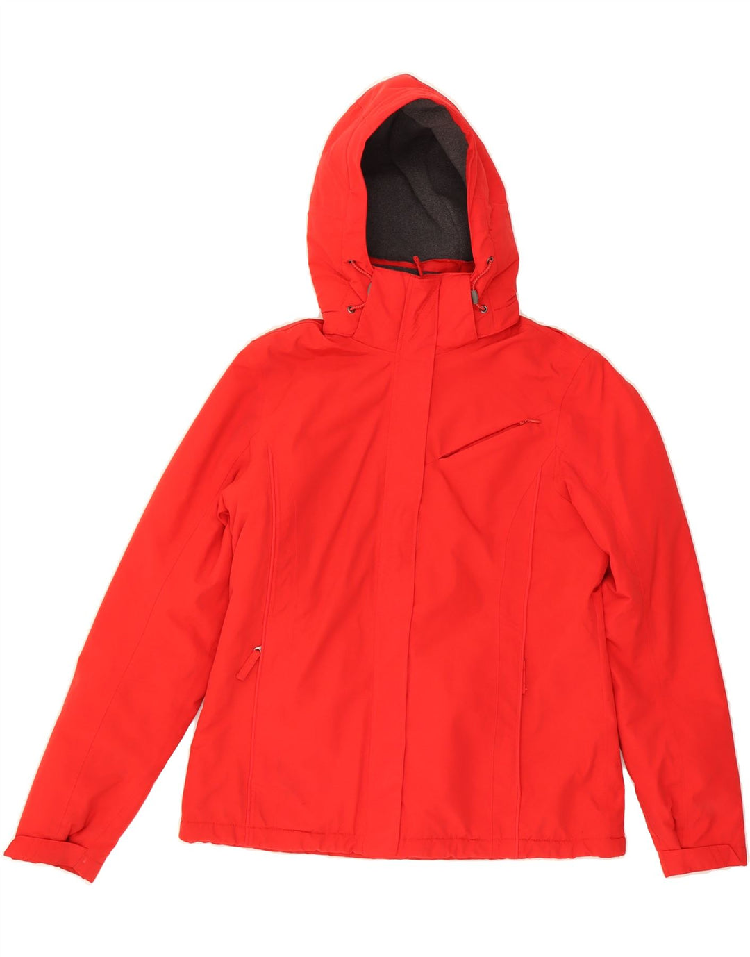 LANDS END Womens Hooded Windbreaker Jacket UK 10 Small Red Nylon Vintage Lands End and Second-Hand Lands End from Messina Hembry 
