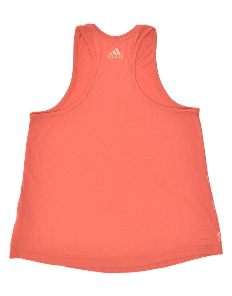 ADIDAS Womens Climalite Graphic Vest Top UK 12/14 Medium Pink Cotton | Vintage Adidas | Thrift | Second-Hand Adidas | Used Clothing | Messina Hembry 