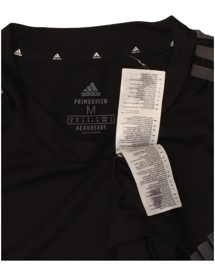 Adidas Mens Aeroready T-Shirt Top Medium Black Polyester
