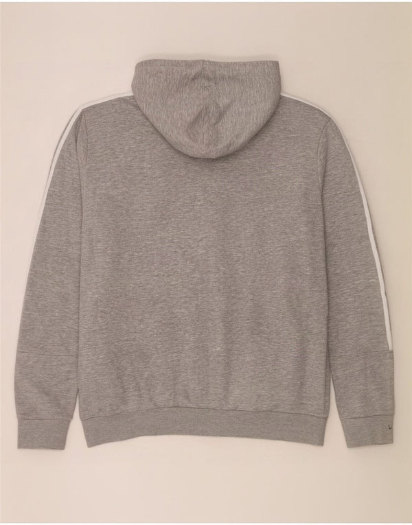 Adidas Mens Zip Hoodie Sweater 2XL Grey Flecked Cotton