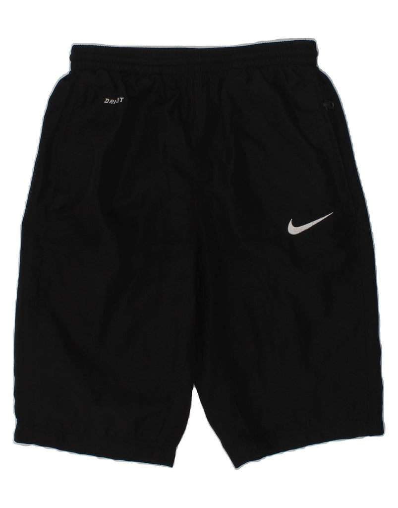 NIKE Boys Dri Fit Sport Shorts 8-9 Years Small  Black Polyester | Vintage Nike | Thrift | Second-Hand Nike | Used Clothing | Messina Hembry 