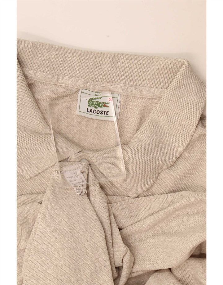 Lacoste Mens Polo Shirt Size 7 2XL Beige Cotton