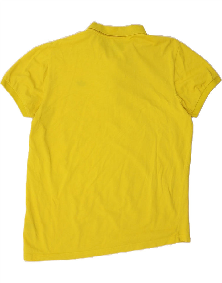 ADIDAS Mens Polo Shirt Large Yellow Cotton Vintage Adidas and Second-Hand Adidas from Messina Hembry 