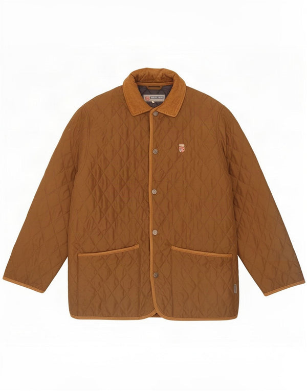 Armata Di Mare Mens Quilted Jacket IT 48 Medium Brown Polyester