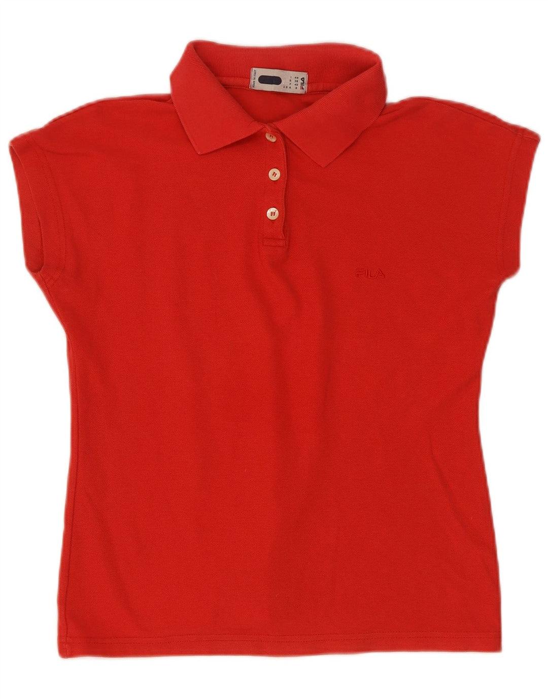 Fila Womens Polo Shirt IT 44 Medium Red