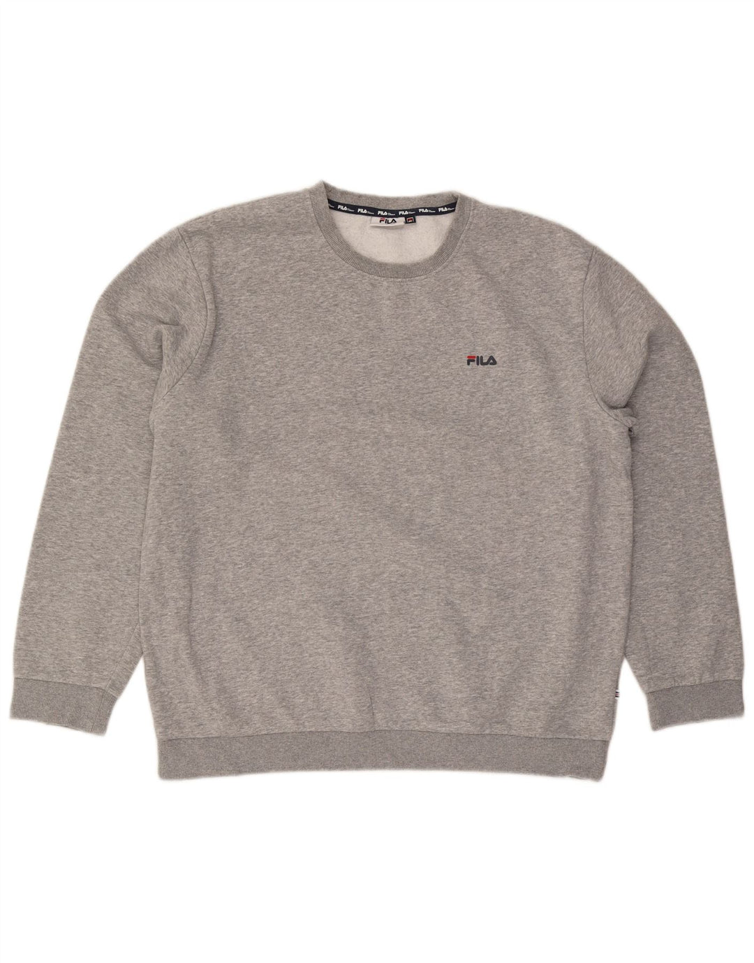 Fila Mens Sweatshirt Jumper 2XL Grey Flecked Cotton