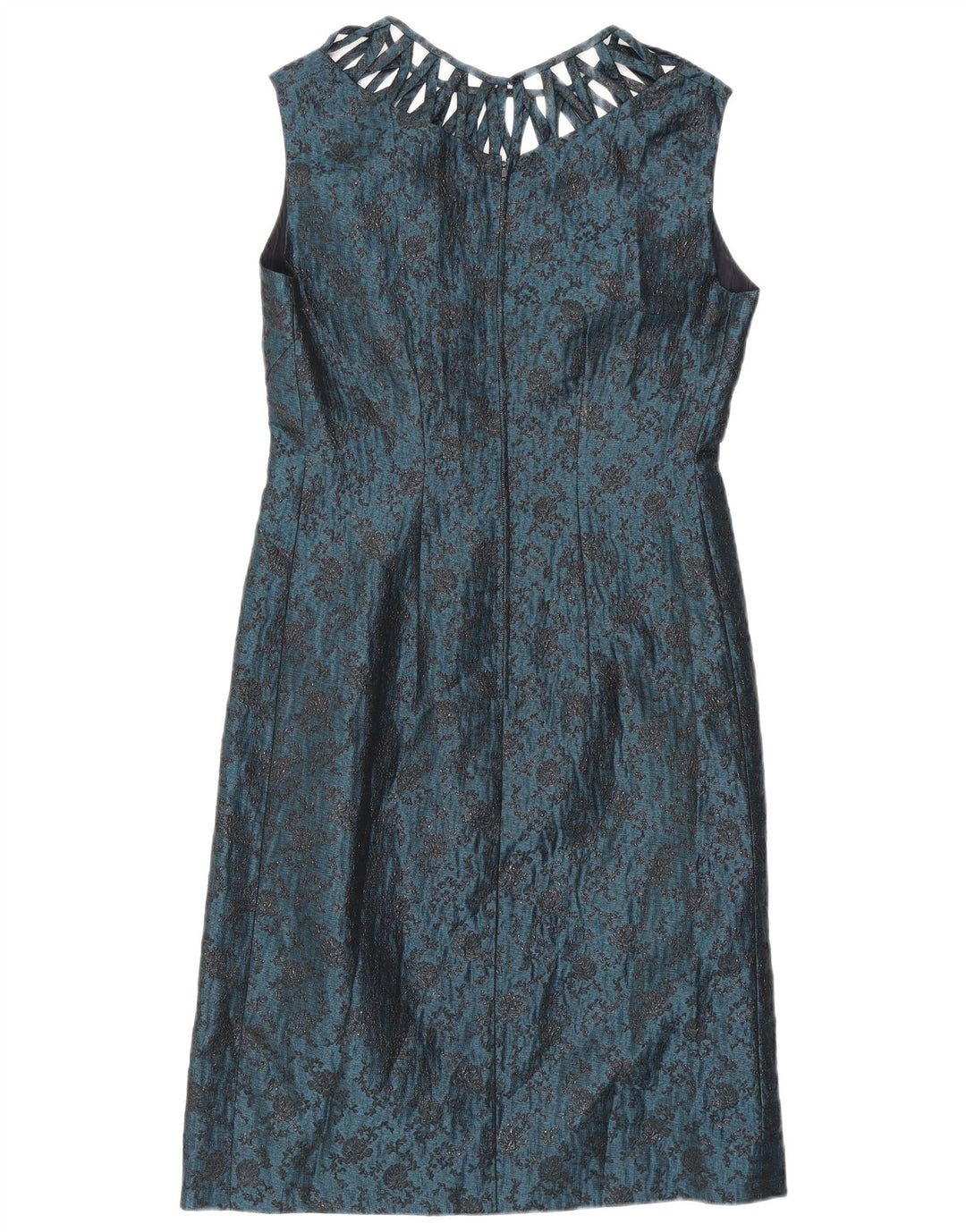 Vintage Womens 2 Button 2 Piece Set UK 12 Medium Blue Floral