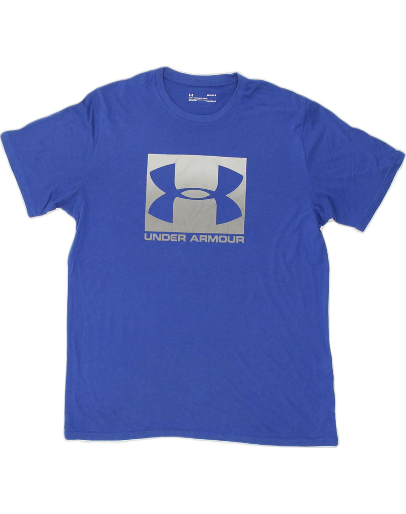 UNDER ARMOUR Mens Graphic T-Shirt Top Large Blue | Vintage Under Armour | Thrift | Second-Hand Under Armour | Used Clothing | Messina Hembry 