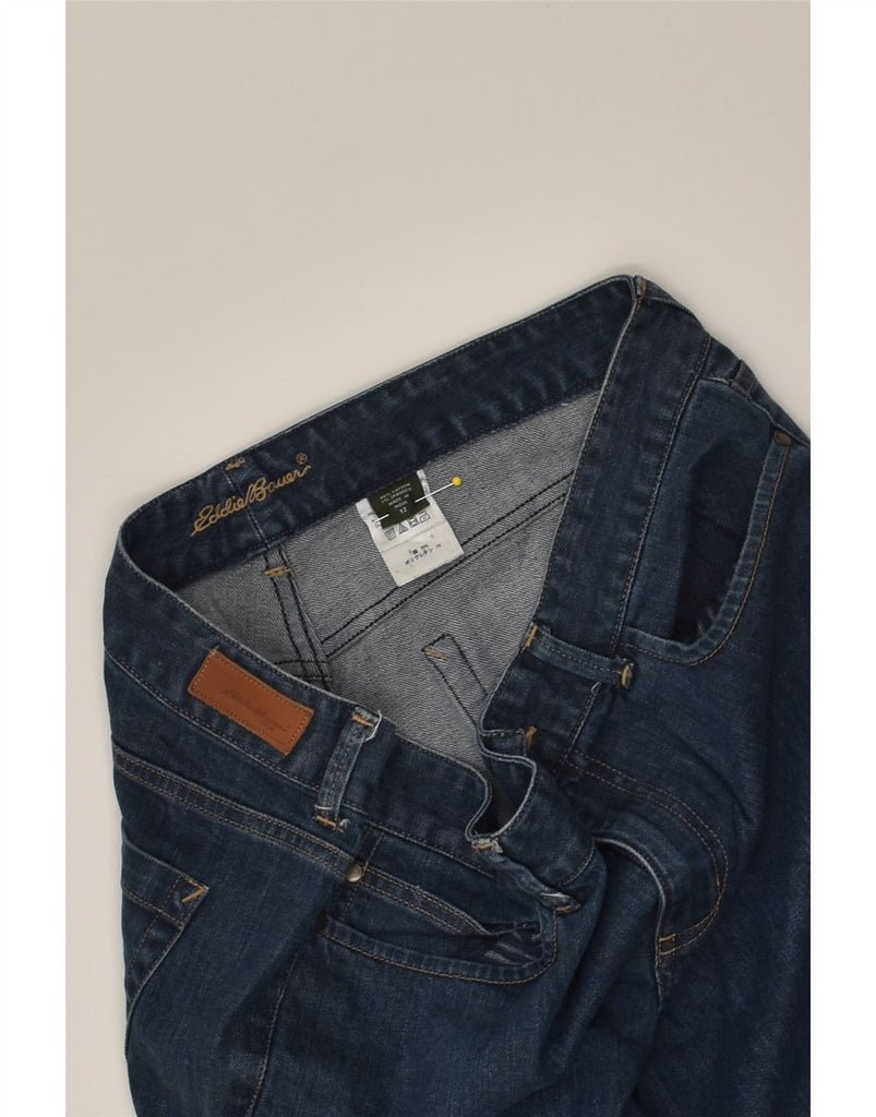 EDDIE BAUER Womens Capri Jeans US 12 Large W34 L18  Blue Cotton | Vintage Eddie Bauer | Thrift | Second-Hand Eddie Bauer | Used Clothing | Messina Hembry 