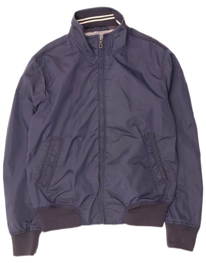 Playlife Mens Bomber Jacket UK 44 2XL Navy Blue Nylon