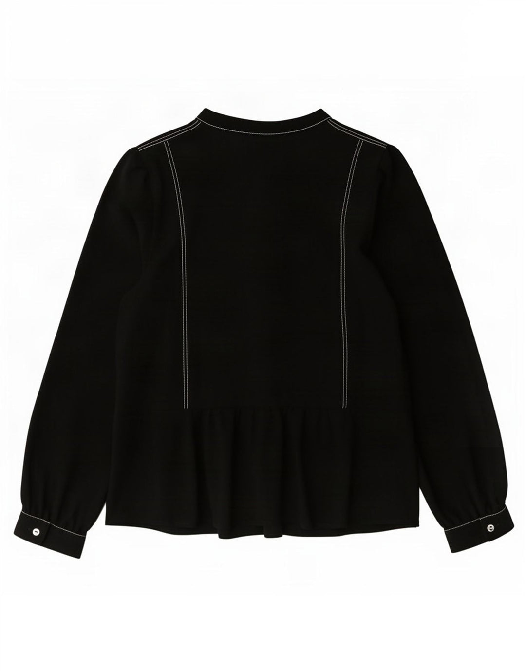 Marks & Spencer Womens Long Sleeve Blouse Top UK 16 Large Black Polyester