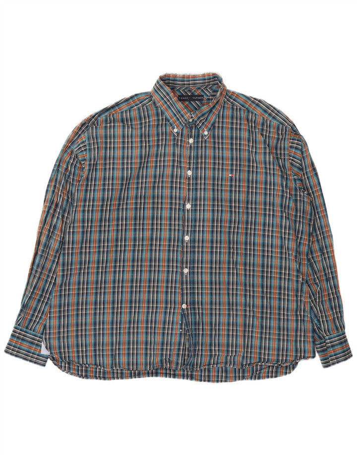 TOMMY HILFIGER Mens Shirt 2XL Multicoloured Check Cotton