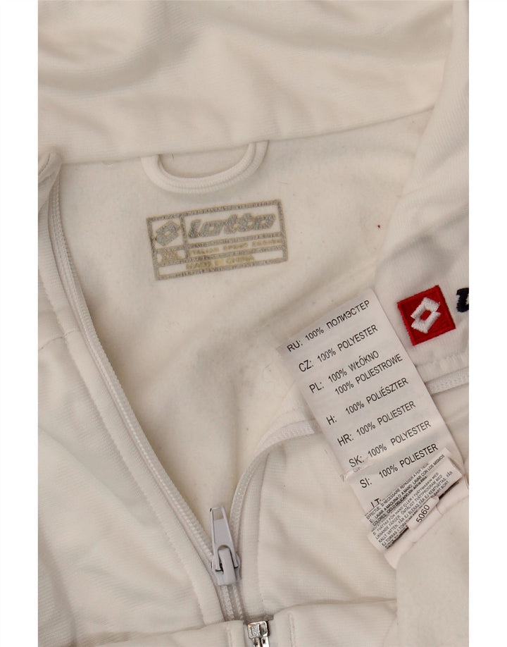 LOTTO Mens Tracksuit Top Jacket 2XL White Colourblock Polyester