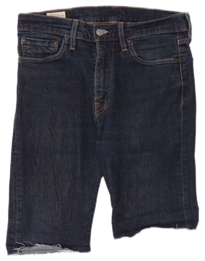 Levi's Mens 510 Denim Shorts W32 Medium Navy Blue Cotton
