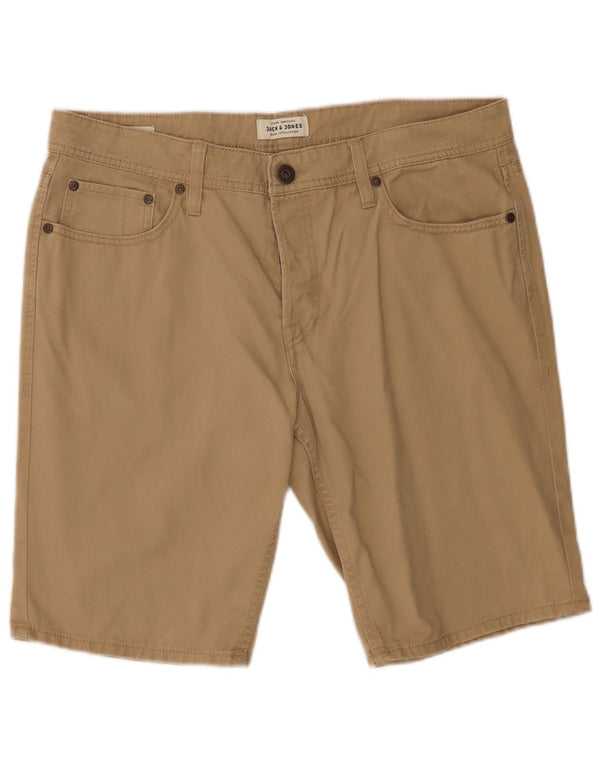 Jack & Jones Mens Casual Shorts Large W36 Beige Cotton